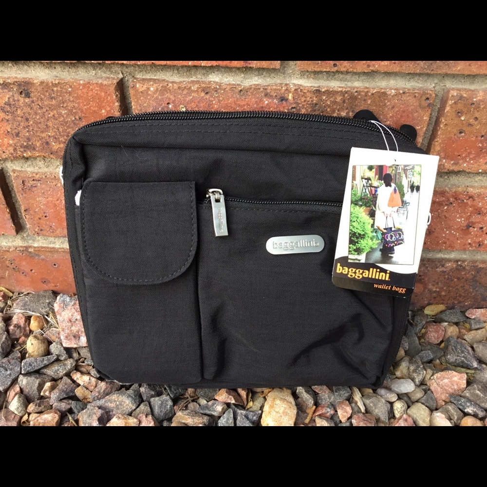 Baggallini black large wallet bag. Brand new with tags.